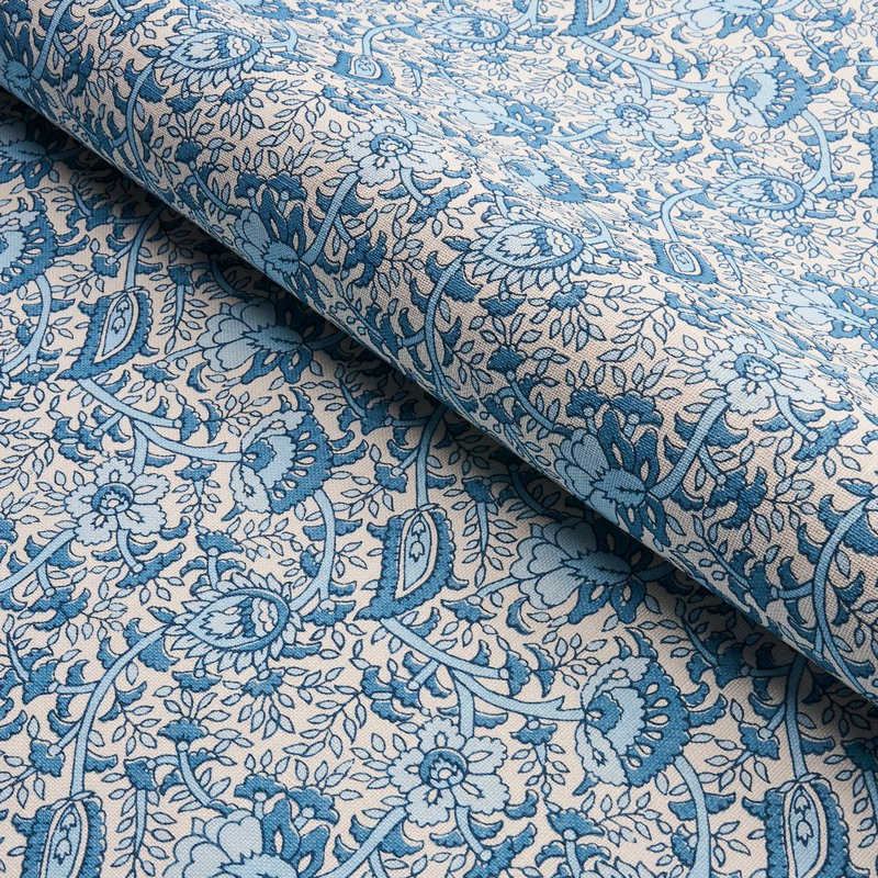 Tissu intérieur / extérieur Schumacher x Mark D. Sikes Daisy, Indigo
