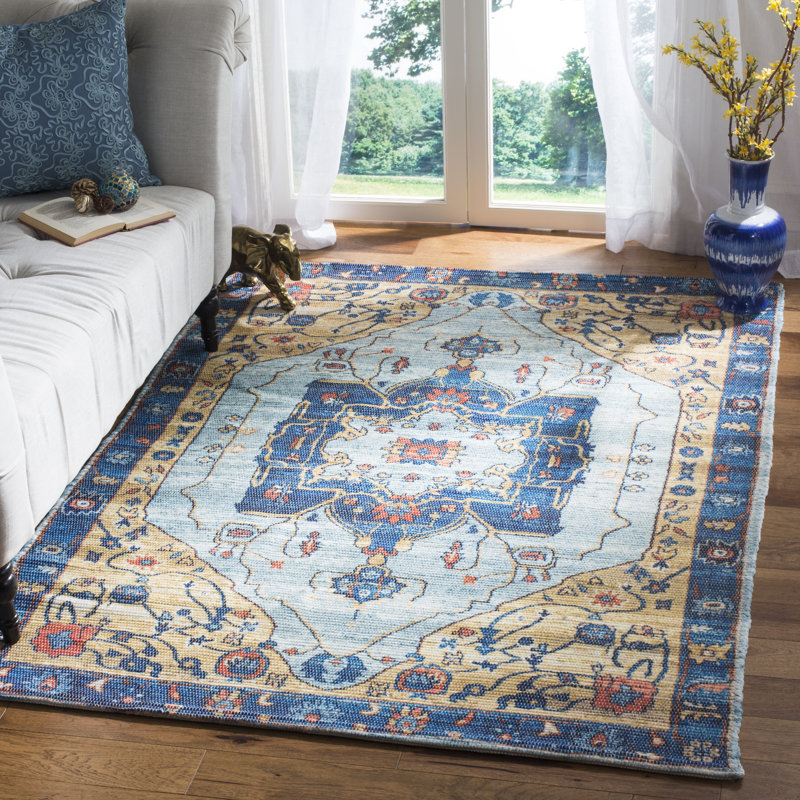 Joppatowne Hand Loomed Performance Geometric Rug, Rectangle 4' x 6'