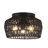 Alasdhair 3-Light 12.6" Bohemian Handwoven Rattan Flush Mount Ceiling Light-2131186901