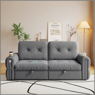 Il s'agit d'un canapé multifonctionnel, d'un canapé-lit convertible de 77 pouces et d'une pièce 2-en-1 qui convient à la fois pour s'asseoir et se coucher. Fabriqué en tissu Sheneyron, il convient aux salons, chambres à coucher
