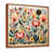 Toile avec cadre flottant brun