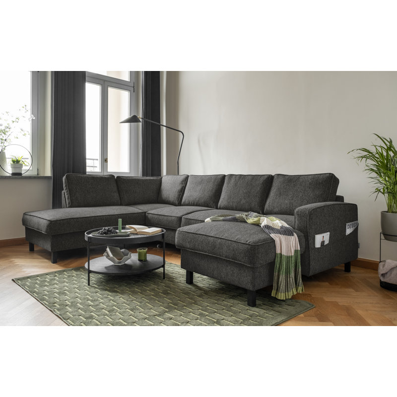 Molly Corner Sofa Bed U-Shape, Left Hand Facing, Dark Grey