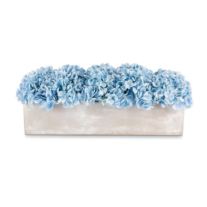 Cultivated Interiors Oblong Hydrangea Arrangement, Blue