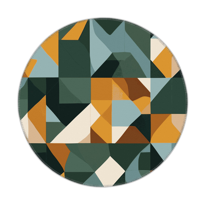 Fragment Frames Indoor And Outdoor Area Rug, Round 5'
