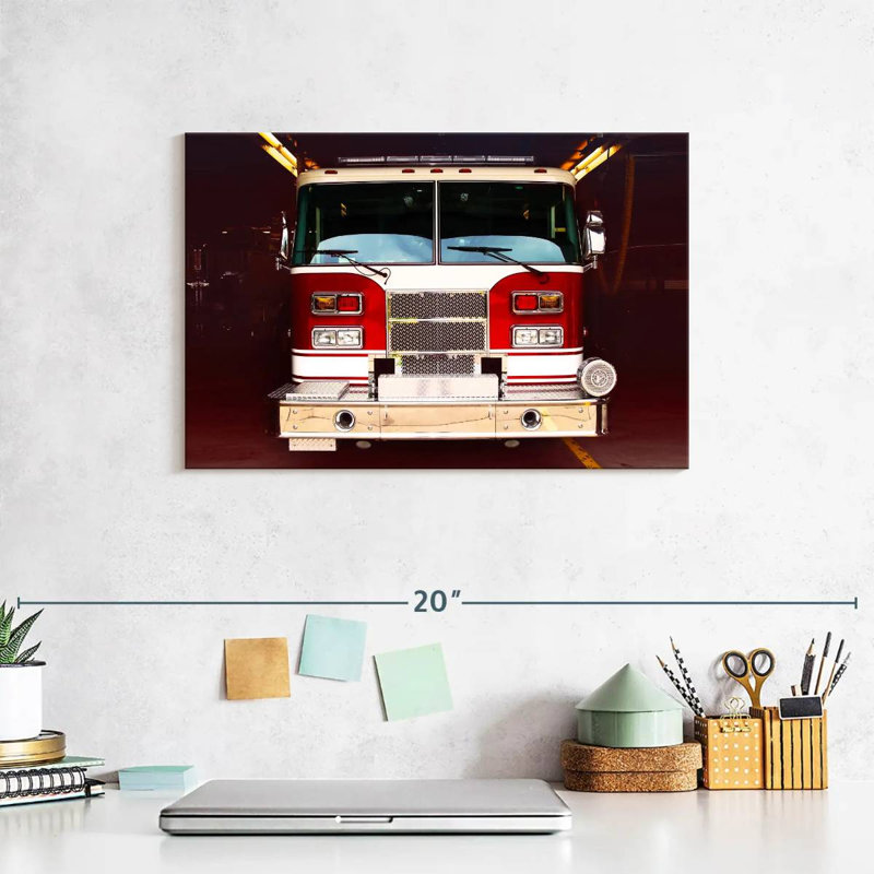 Mehar Fire Truck, 8" H x 12" W