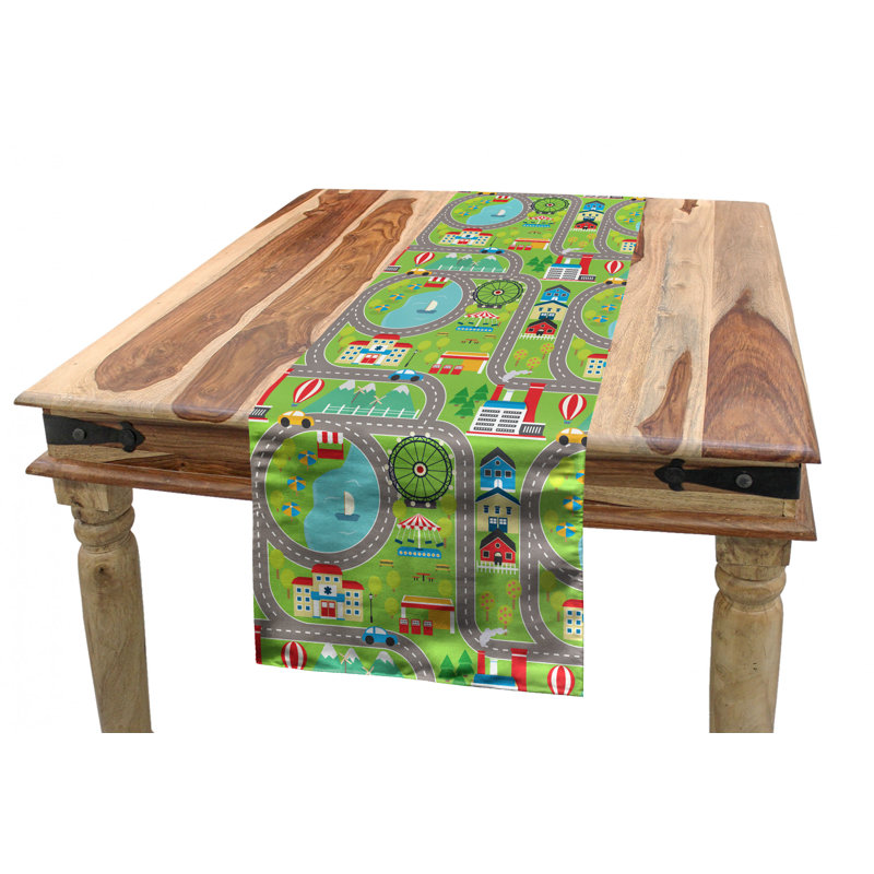Chemin de table géométrique, 72 po x 16 po