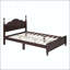 Full Size Retro Platform Bed with Wooden Slat Support-1679558606-1679558600