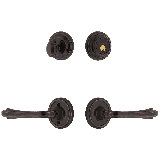 Nostalgic Warehouse Classic Rosette Entry Set with Fleur Lever