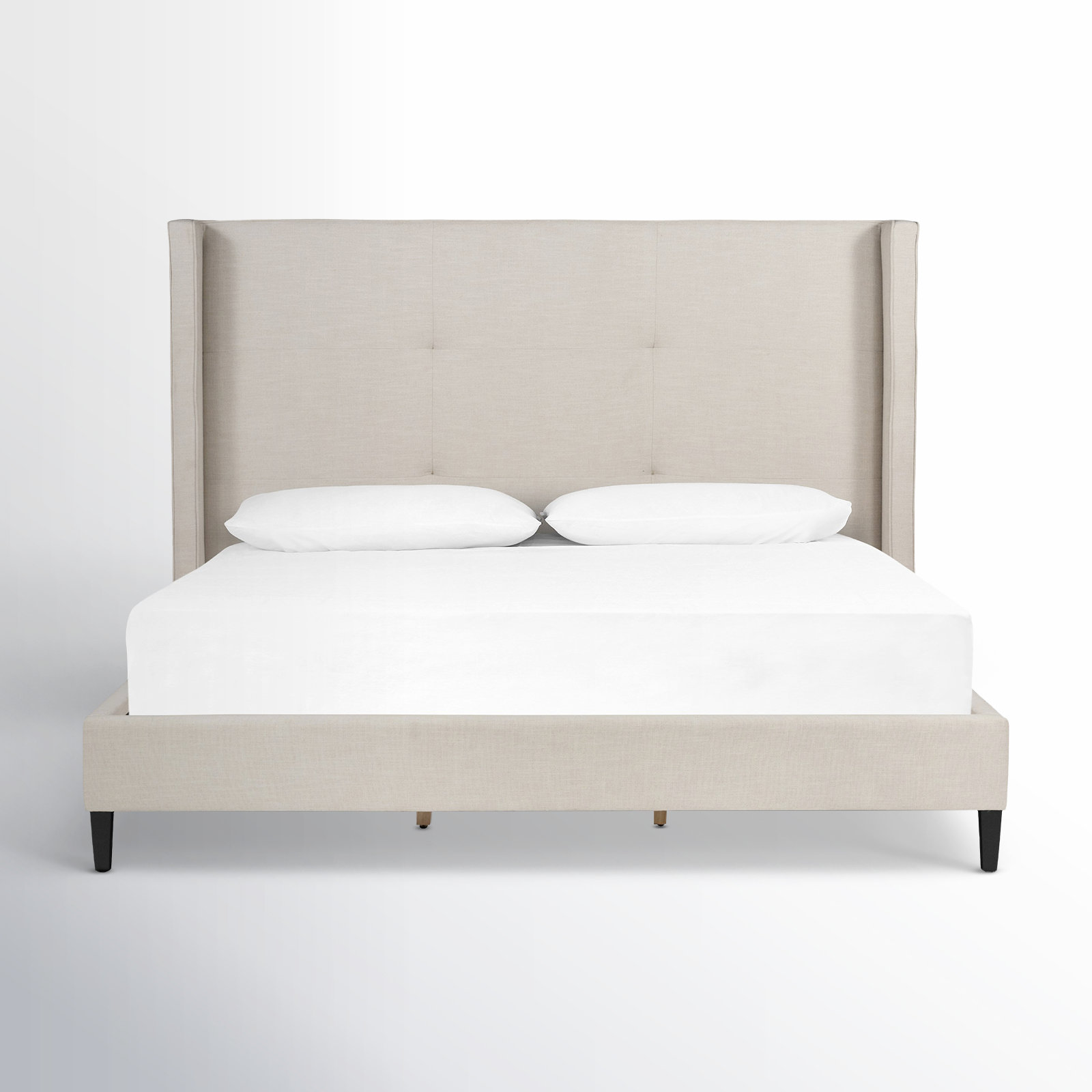 Cognac Wingback Bed, King