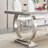 70" Faux Marble Top Metal Base Dining Table-93234940-93234941