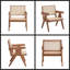 Chaise d'appoint en rotin naturel - Design moderne et aéré Mid-Century pour le salon, le salon et les petits espaces -1928260531