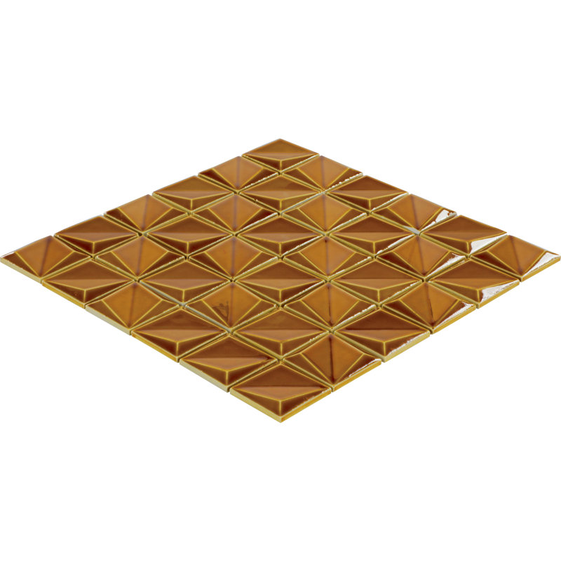 Artefino Vintage 2" Floret Mosaic (10 PC Per Carton) (9.60 SQFT Per Carton), Amber