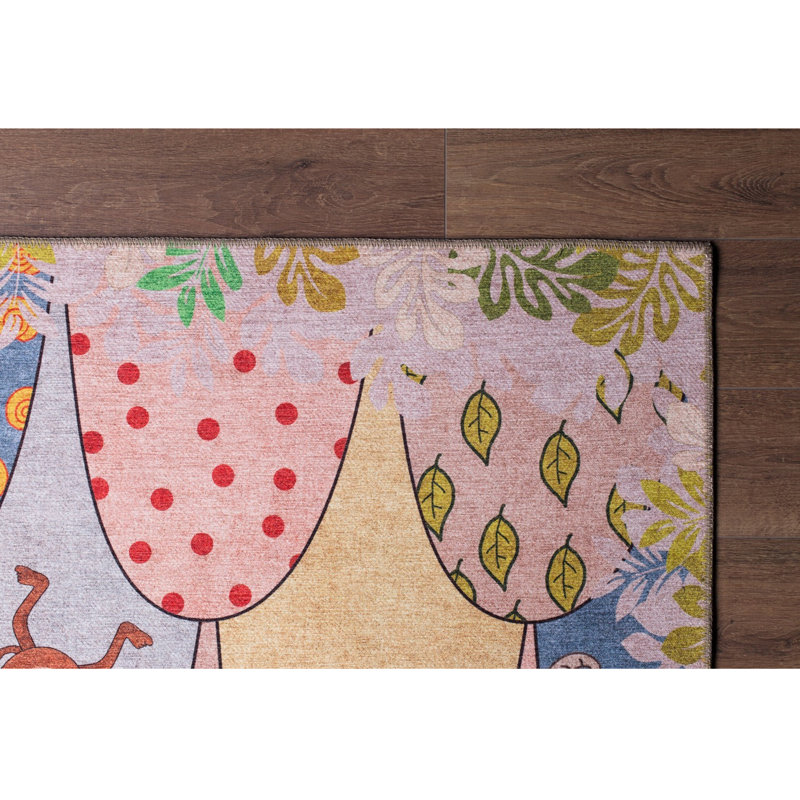 Tapis lavable en machine Premium, 4,6 x 6,2 pieds, 100% polyester, 1850 g / m² | Hauteur des poils: 0,2 po | Poly-coton écologique recyclé | Parfait pour le salon, la chambre à coucher et les endroits très passants