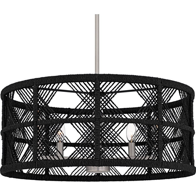 Luminaire suspendu Axford, Noir, noir, noir, noir, Nickel
