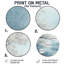 Brume matinale d'arbres à réflexion de lac - décoration murale ronde en métal-818633148