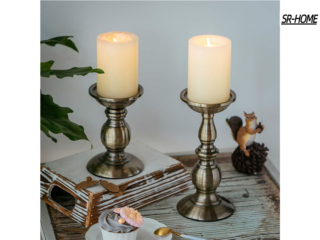 9'' H Metal Tabletop Candlestick