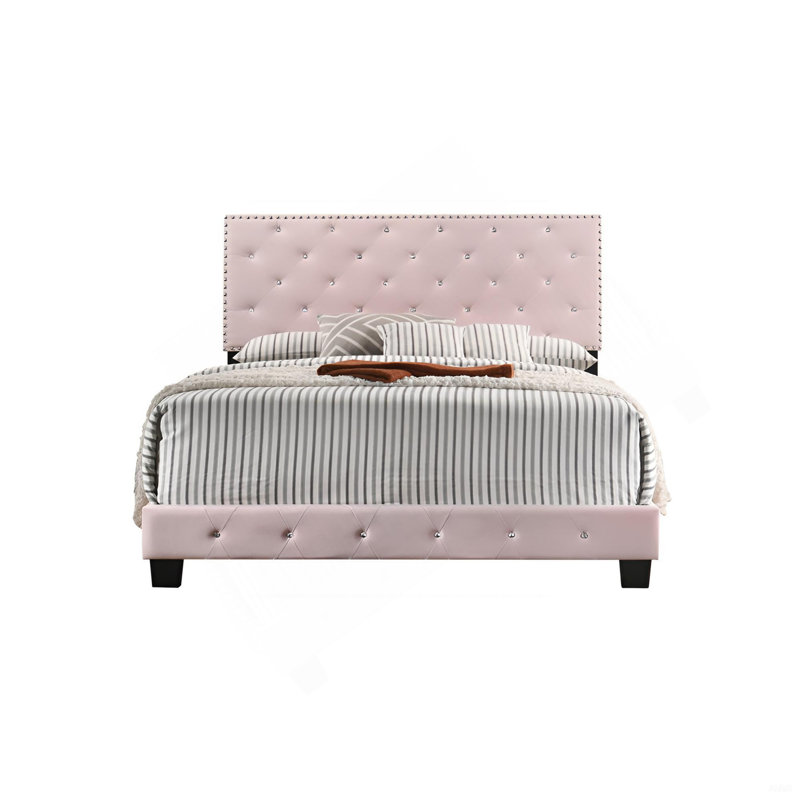 Lit double transitionnel Chic Chic, Lit double, Rose