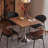 Brown Square Solid Wood Dining table-329625265