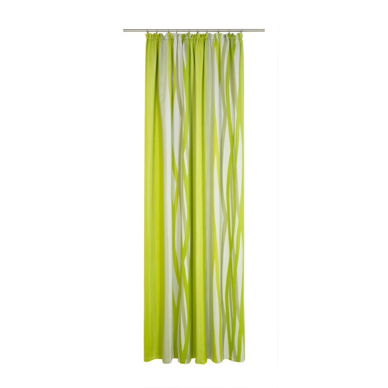 Brecken Pencil Pleat Blackout Curtains, Green, 145cm Width x 220cm Drop, With pleater tape