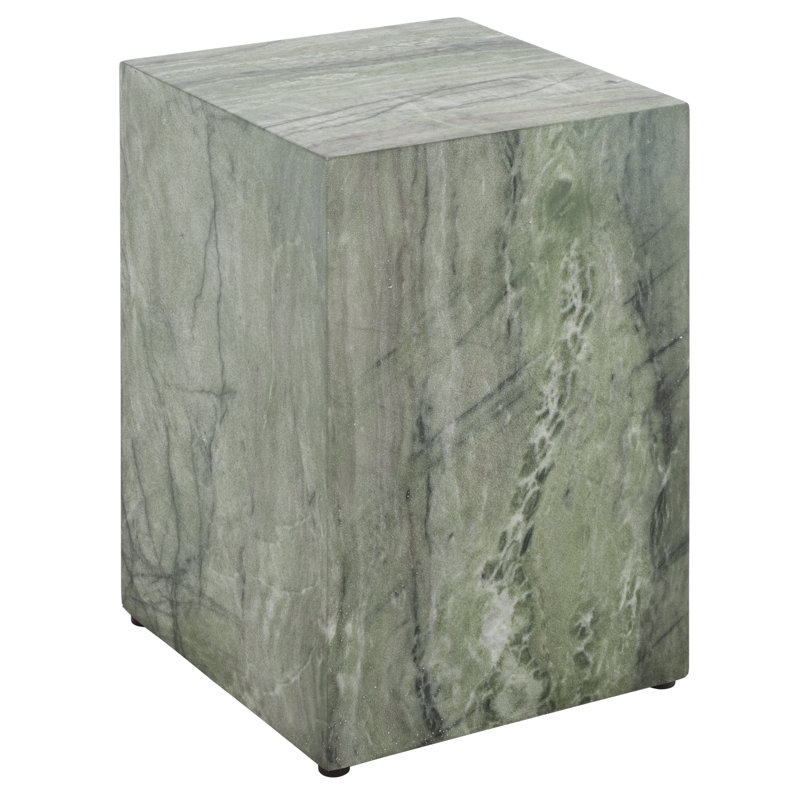 Aurielle Cube Accent Table, Green Marble