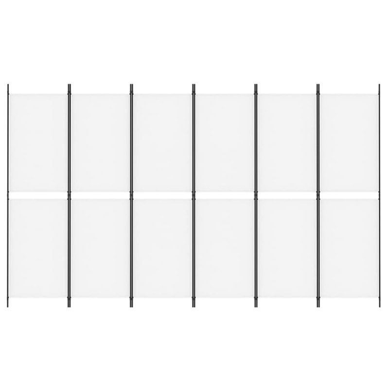 Kahleo Room Divider, 6, 220cm H x 300cm W, Black