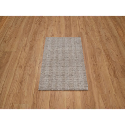 Tapis oriental brun en laine tissé à la main 2 pi 0 po x 2 pi 11 po - MOA10291650