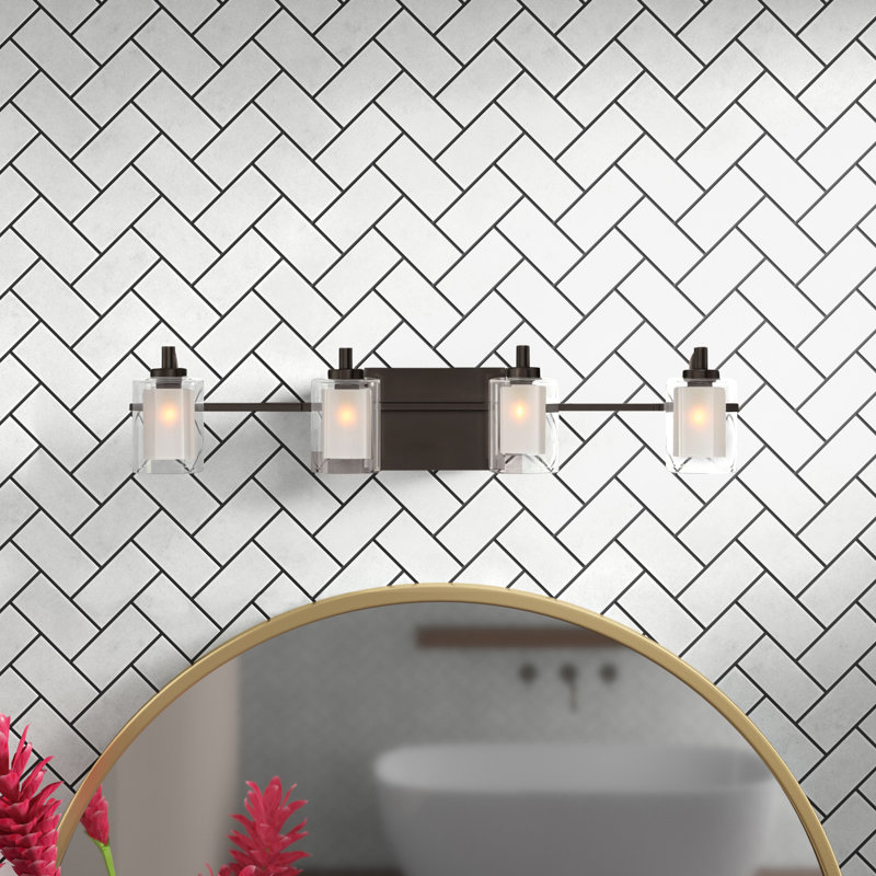 4 - Light Dimmable Vanity Light, Western Bronze