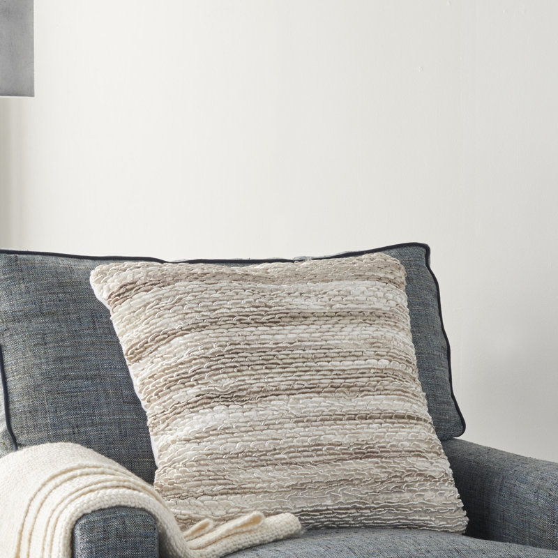  Housse de coussin carré et insert, 26 po x 26 po, Beige