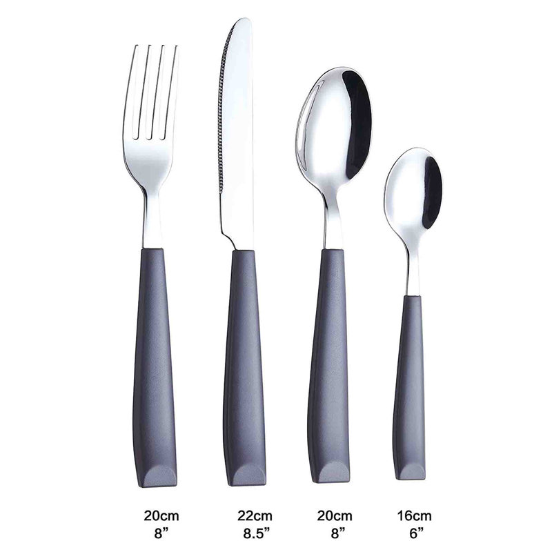 Metro Lane Chaselynn 24 Piece Stainless Steel Cutlery Set , Service for 6, Grey