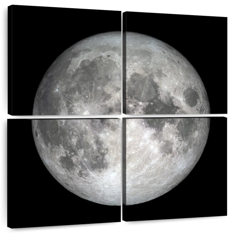 Oberle la lune dans le noir, H 18 po x l 18 po