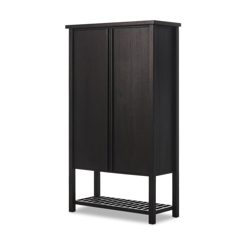 Dalton Cabinet-Aged Natural Oak, Smoked Black