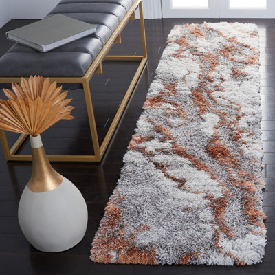 Wojtowicz Abstract Grey/Rust Area Rug