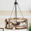 Lustre tambour 3 lumières de style bougie Aziz