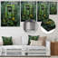 «Green Maya Shapes Mask II» - Décoration murale abstraite en métal-400346259