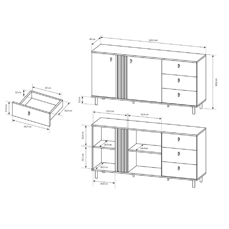 Murakami 165cm Sideboard
