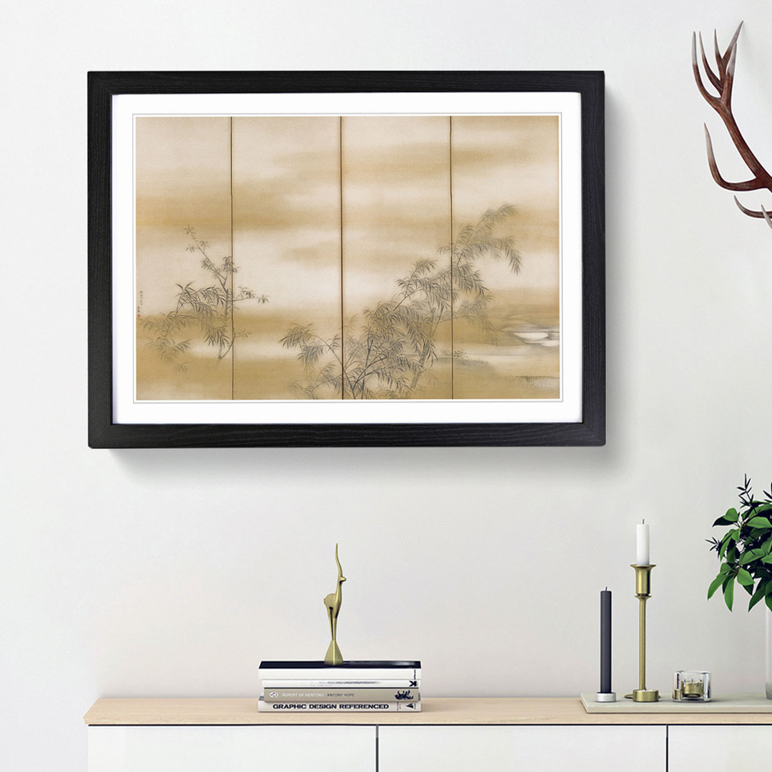A Landscape View by Maruyama Okyo - Framed Print