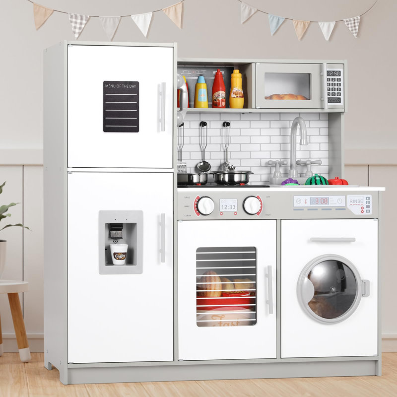 Children's Cake, Play Kitchen Wood, Toy Kitchen With Light And Sound, 80 X 25 Cm, Doll Kitchen, Wooden With Play Kitchen Accessories, Small Kitchen, Toy Kitchen For Children From 3 Years, Wood