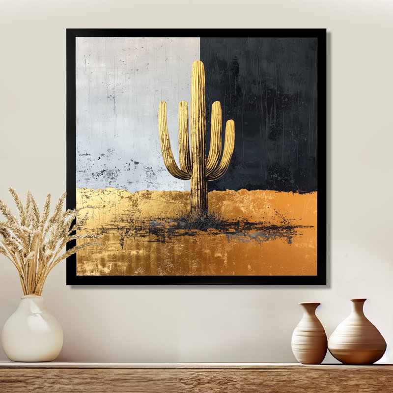 Mariann Cactus formes abstraites forme pure I - Cactus, art mural, H 16 po x l 16 po, Reproduction encadrée d'une seule photo