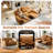 Mounia 76.77'' Faux Leather Reclining Loveseat with Cup Holder & USB-8459427