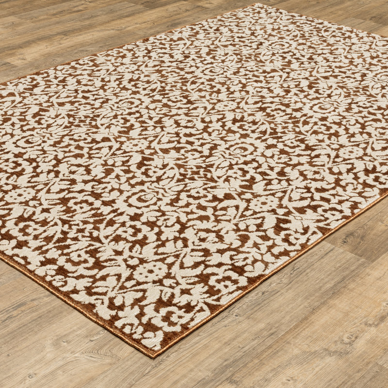 Reffett Damask Indoor Rug, Rectangle 7'10" x 10'10"