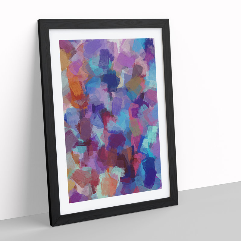 Celestial Abstract - Wall Art, Black Framed, 66cm H x 48cm W x 2cm D, White