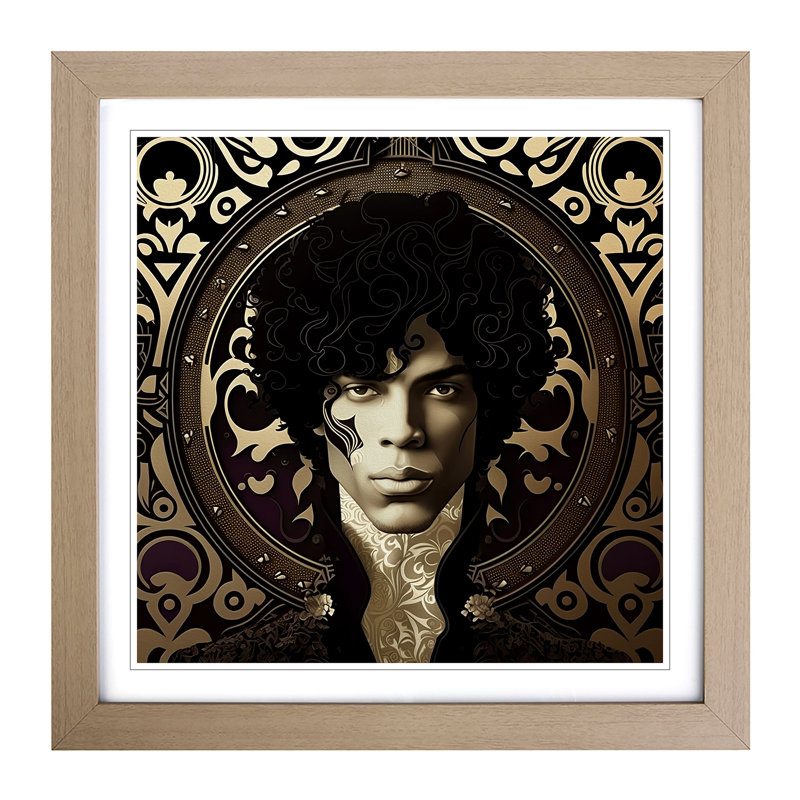 Prince Deco - Single Picture Frame Print on Wood, Oak
