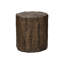 Table d'appoint ronde en noyer de 63,5 cm de hauteur, style moderne pour intérieur ou extérieur, design robuste, finition facile d'entretien, style tambour, mobilier contemporain, matériau noble, aucun assemblage requis