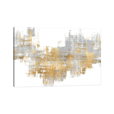 "Dynamic Gold on Gray II" par Alex Wise, reproduction d’art