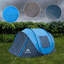 Tente escamotable facile à installer pour 4 personnes, installation automatique et 2 portes - Tentes familiales instantanées pour le camping, la randonnée et les voyages-136316961-136316963