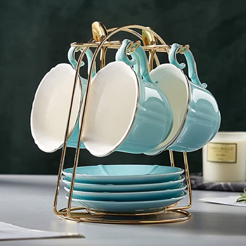 Porcelain Coffee Mug, Blue