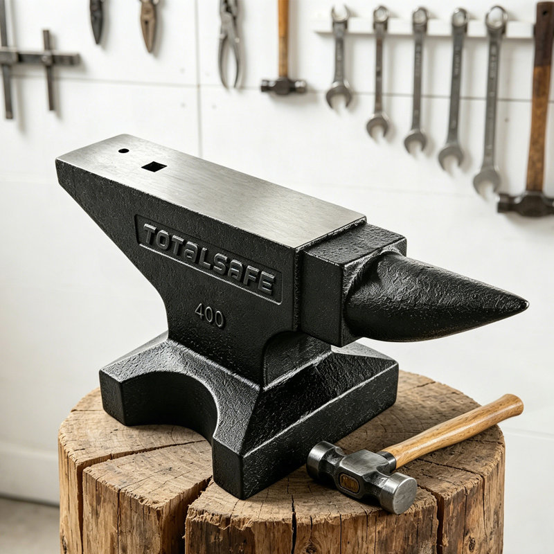 400 lb (180 kg) enclume en corne simple en acier coulé, enclume de forgeron à haute dureté 55 HRC avec grande surface de travail et base stable, outil en métal Smith pour le façonnage, le cintrage, la torsion