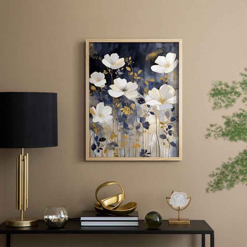Reproduction encadrée FLORAL Series CCDCLXXVII - bois massif, H 11 po x l 9 po