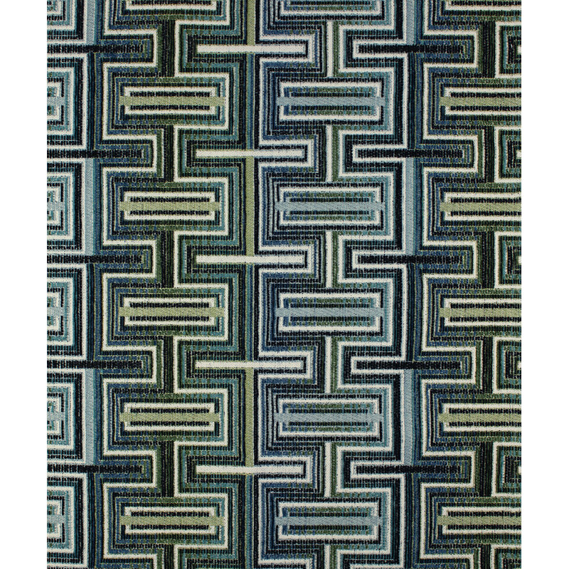 Performance 100% Polyester Faux leather Fabric, Bleu