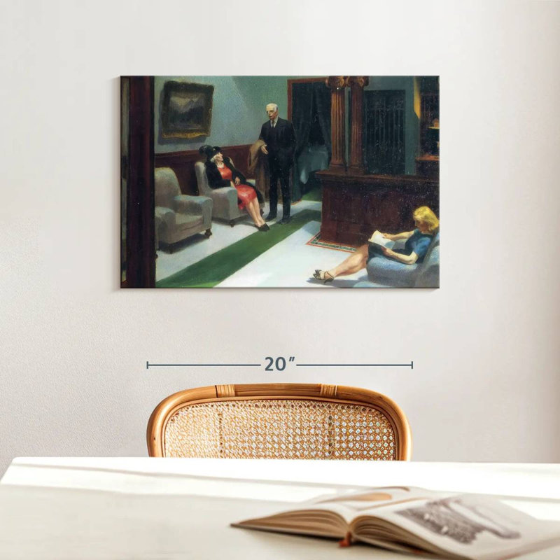 Hall de l'hôtel Leisha, H 16 po x l 24 po
